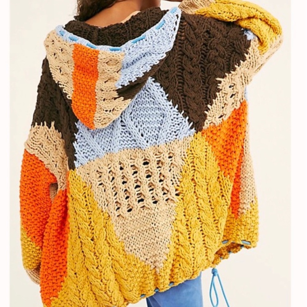 Free People Perfectly Patched Hooded Cardigan